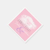White Peony 1. Wedding Anniversary Paper Napkin 3 Serviette (Ecke)
