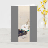 White Peony and Scissors, Watanabe Seitei Karte (Gelbe Blume)