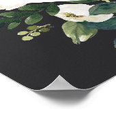 White Peony | Begrüßung von Aquarellblumen Poster (Ecke)