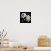 White Peony Blume Art Print Poster (Küche)
