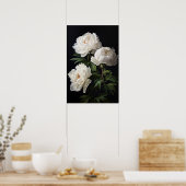 White Peony Blume Art Print Poster (Küche)