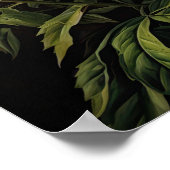 White Peony Blume Art Print Poster (Ecke)