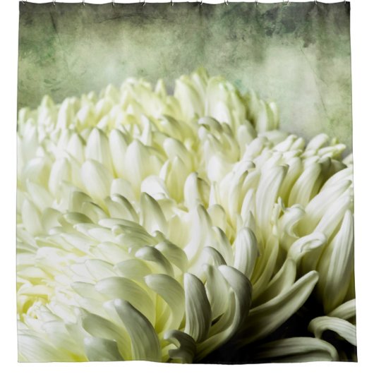White Peony Blume Duschvorhang (Vorderseite)