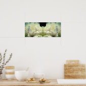 White Peony Blume in Bloom Mirror Abstrakt Poster (Küche)