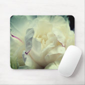 White Peony Blume Mousepad (Mit Mouse)
