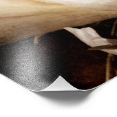 White Peony Blume Sepia Schwarzer Hintergrund Fotodruck (Ecke)