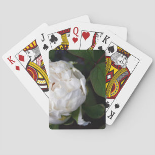 White Peony - Blumenfotografie - Spielkarten