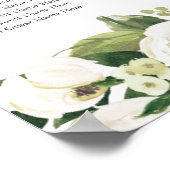 White Peony | Blumenübersicht Poster (Ecke)