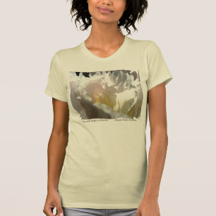 White Peony Design T - Shirt