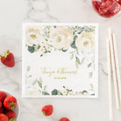 White Peony Epiphany Hochzeitessen Napkins Serviette (Beispiel)