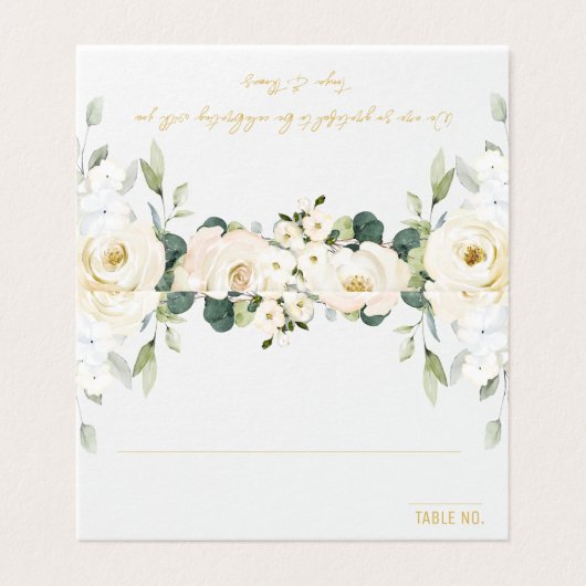 White Peony Epiphany Hochzeitsplatz (Außenseite Aufgefaltet)