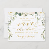 White Peony Epiphany Save the Date Envelope Einladung (Vorderseite)