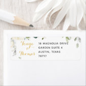 White Peony Epiphany Wedding Rücksendeadresse (Insitu)