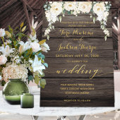White Peony Epiphany Wedding Rustic Barboard Einladung