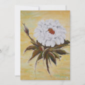 White Peony Feiertagskarte (Vorderseite)