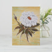 White Peony Feiertagskarte (Stehend Vorderseite)