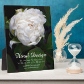 White Peony Floral Fotografie Plaque Fotoplatte (Seite)
