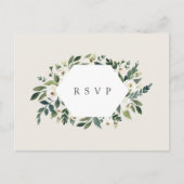 White Peony Floral Wedding Meal Choice UAWG Postkarte (Vorderseite)