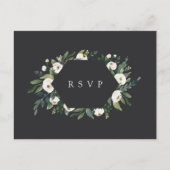 White Peony Floral Wedding Meal Choice UAWG Postkarte (Vorderseite)
