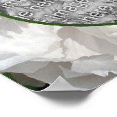 White Peony Flower Frame Create Your Own Photo  Poster (Ecke)