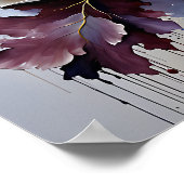 White Peony Flower Oil Painting Poster (Ecke)