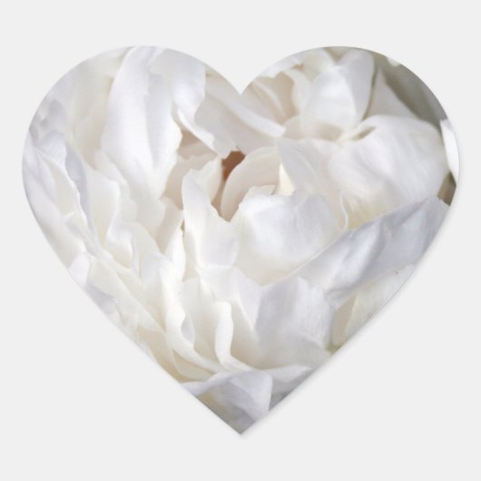 White Peony - Heart Stickers (Vorderseite)