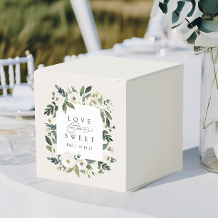 White Peony Hochzeit mit Blütenblättern "Liebe i Geschenkschachtel