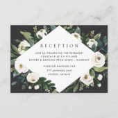 White Peony | Hochzeitsempfang für Wasserfarben Begleitkarte (Vorderseite)