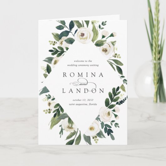 White Peony | Hochzeitswasser für Wasserfarben Programm (Vorderseite)