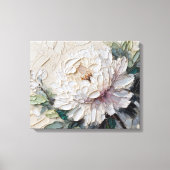 White Peony Impasto Art Leinwanddruck (Vorderseite)