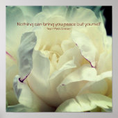 White Peony Inner Peace Inspiration Poster (Vorne)