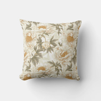 White Peony Kissen