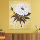 White Peony Leinwanddruck (Insitu (Wohnzimmer))
