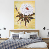 White Peony Leinwanddruck (Insitu (Schlafzimmer))