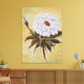 White Peony Leinwanddruck (Insitu (Wohnzimmer))
