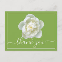 White Peony Lime Green Hintergrund Danke