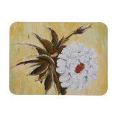 White Peony Magnet (Horizontal)