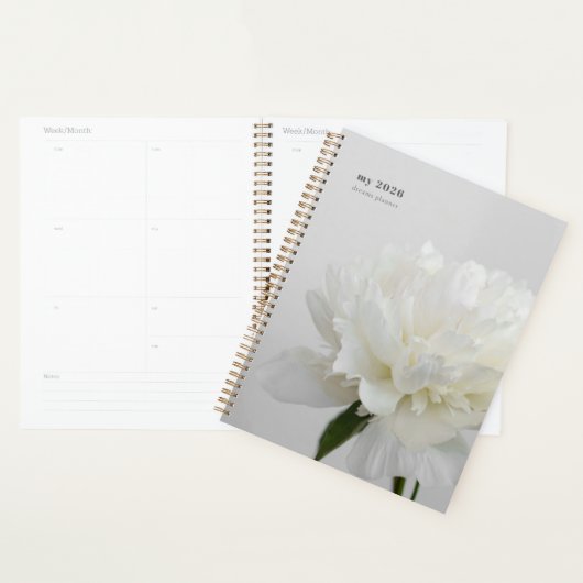 White Peony Minimalist Planner Planer (Anzeige)