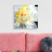 White Peony on Leinwand (Insitu (Wohnzimmer))