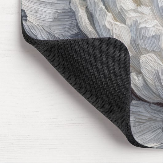 White Peony Painting Mousepad (Ecke)