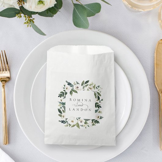 White Peony | Personalisierte Blumenzarge Geschenktütchen