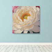 White Peony Portrait Leinwanddruck (Insitu (Holzboden))