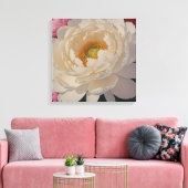 White Peony Portrait Leinwanddruck (Insitu (Wohnzimmer))