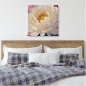 White Peony Portrait Leinwanddruck (Insitu (Schlafzimmer))