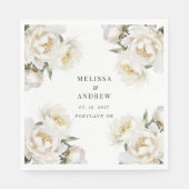 White Peony Serviette (Vorderseite)