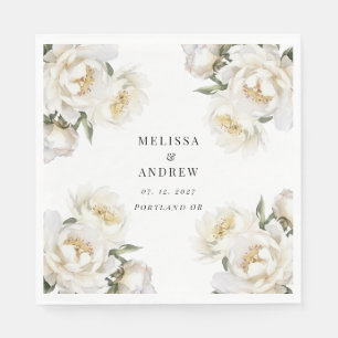 White Peony Serviette