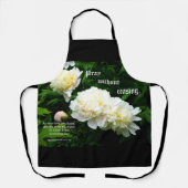 White Peony Trio, 1 Thessaloniker 5:17-18 Schürze (Vorderseite)