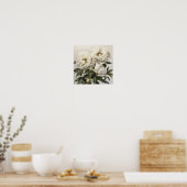 White Peonys Blume Art Print Poster (Küche)