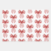 White Peppermint Bows Geschenkpapier Set (Vorderseite 3)
