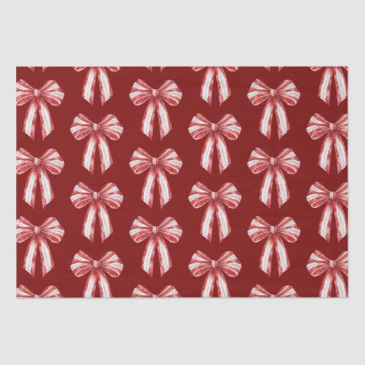 White Peppermint Bows Seidenpapier (Vorderseite)